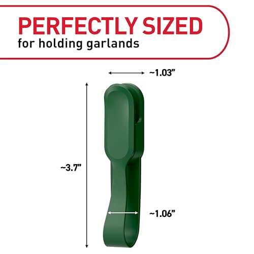 Command Garland Holder, Fireplace Mantle Garland Holder for Displaying Garlands, Wreaths, and Holiday Decor Without Leavin...