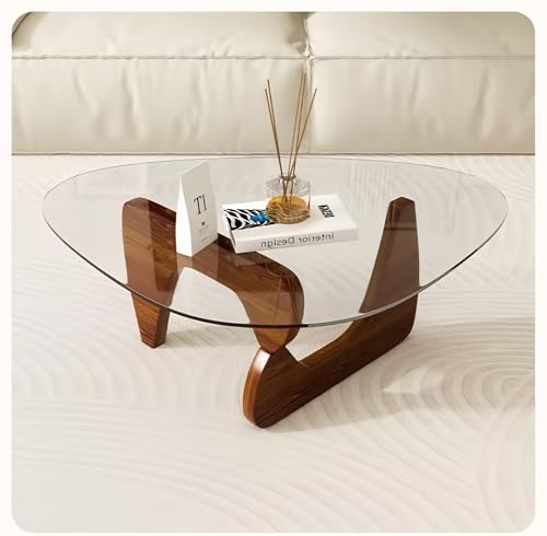 Modern Glass Coffee Table for Living Room, Small mid Century Coffee Table, Stylish Coffee Tables Suitable for Bedroom Livi...