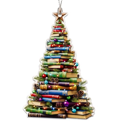 Book Ornament, Book Ornaments for Christmas Tree, Christmas Ornaments 2025, Unique Book Lover Gift, Reading Decor for Tre...