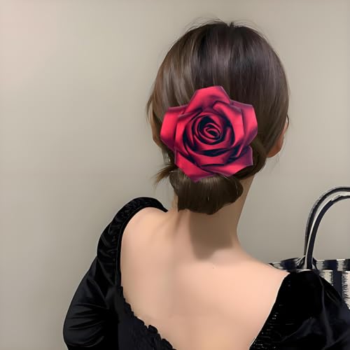 Dainty Flower Hairpins Hair Clip for Women Organza Stain Fabric Floral Brooches and Pins Lightweight Fashion Headpieces Ha...