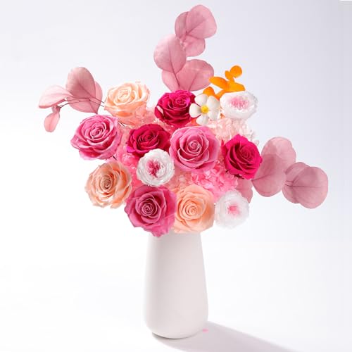 Lovenfold Flowers for Delivery Preserved Flowers Bouquet 12 Roses Mixed Bouquet,Birthday Flowers Rose Gifts for Women Mom ...