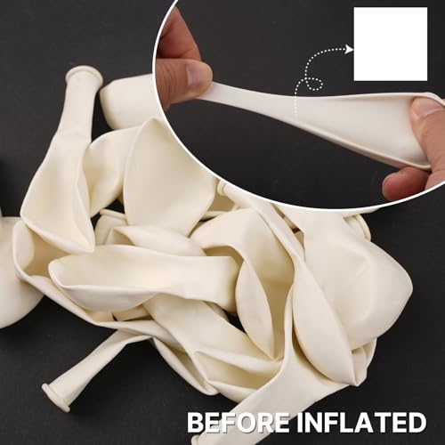 PartyWoo White Balloons 85 pcs Different Sizes Pack of 18 12 10 5 Inch Matte White Latex Balloon Arch Kit Garland for Wedd...