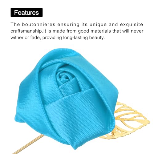 MECCANIXITY Groom Boutonnieres Rose Boutonnieres Pins for Man Wedding Ceremony Anniversary Formal Dinner Party