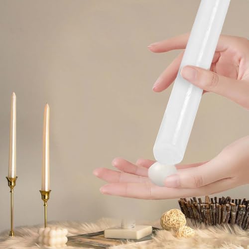 24 Dots White Taper Candle Holders Adhesive candl Grips Small Candle Accessories Inserts-Adhesive, Accessori Candles Wax S...