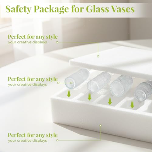 12 Pack Bud Vase in Bulk - BEAHOT Flower Vases for Wedding Decorations, Glass Vase for Table Decorations, Small Vase for H...