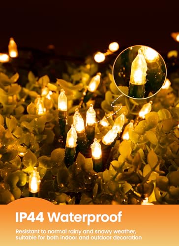 Brightown LED Christmas Mini Lights, 39Feet 100 LED Clear Bulbs String Lights with 8 Light Modes, Connectable Fairy Lights...