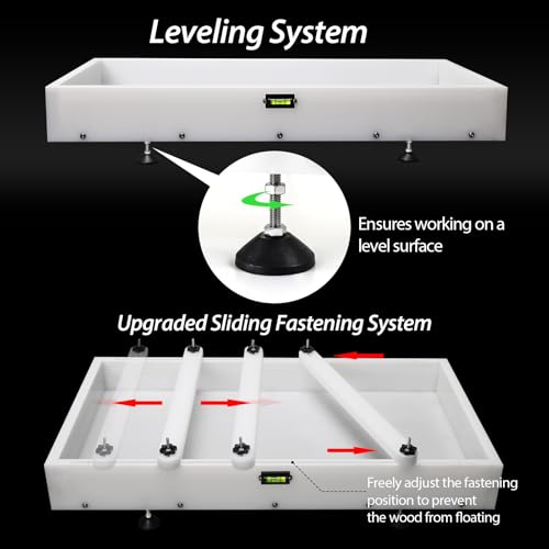 Large Reusable Epoxy Resin Mold 24×14×3 Adjustable Clamping System – Ideal Resin Molds for Coffee Tables, Trays, Cutting B...