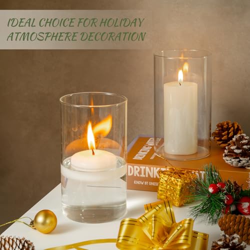 DYMFADFB 12pcs Glass Cylinder Vases for Centerpieces - 6 Inch Tall Flower Vase for Wedding Decorations, Clear Glass Flower...