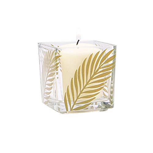 Fun Express - Palm Leaf Square Votive for Wedding - Home Decor - Candles and Candle Accessories - Candle Holders & Accesso...