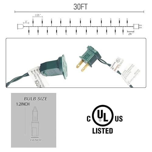 Dazzle Bright Christmas Mini String Lights, 30FT 150 Incandescent Light Up Fairy Lights with UL Certified Xmas Decorations...