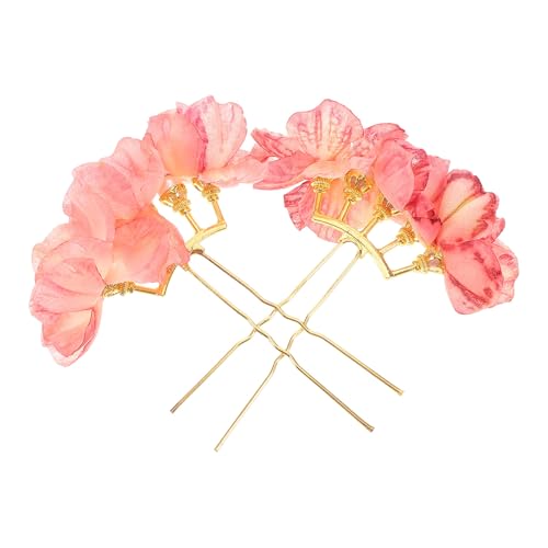 WEKADRIN Bride Pearl Flower Hairpins 1 Pair Japanese Style Silk Floral Hair Clips with Pearls for Wedding Bridesmaids Hanf...