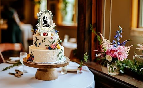 Wedding Toppers for Cake Bride and Groom - Mr and Mrs Cake Topper Wedding, Durable Bridal Cake Decor for Wedding Receptio...