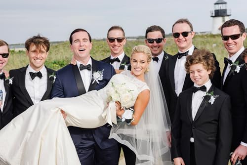 DearHouse Rose Wristband Corsage, Artificial Flowers for Wedding Bridesmaid Hand Flower Decor, 2 Pack (4, Black)