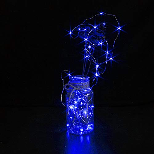 Fairy Lights Battery Operated (Included), 6.6ft 20 LED Mini String Light, Waterproof Silver Wire Firefly Starry Light for ...