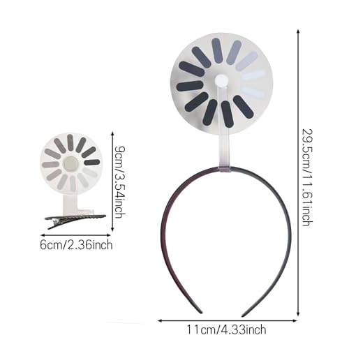 5 Pieces Abstract Brain Loading Creative Headband Hairpin - Rotatable, Humorous Symbol, Funny Mood Expression, Everyday & ...