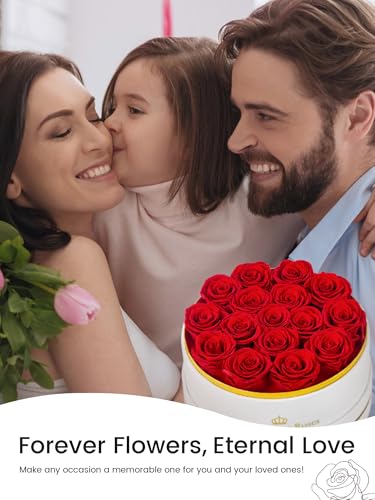 Preserved Roses Forever Flowers Real Roses in a Box Mother's Day Birthday Flowers for Her Mom Women Wife Valentine's Day, ...