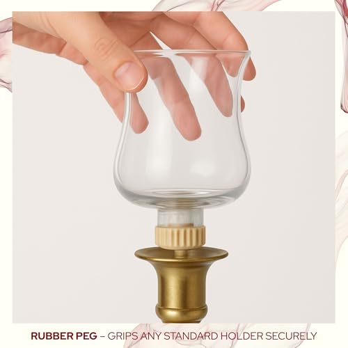 Biedermann & Sons Votive Rubber Gaskets for Peg Candle Holders, Tan