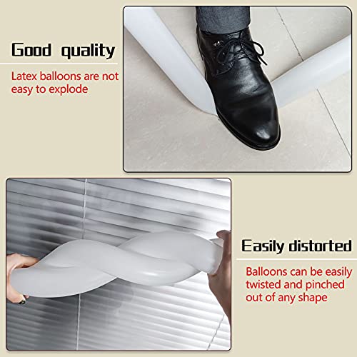 100Pcs clear 260 Balloons Clear Long Skinny Latex Balloon for Animal Ballons, Premium Quality Balloons for Beginners Baloo...