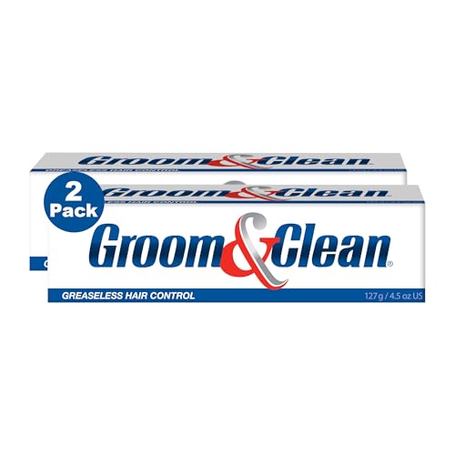 Groom & Clean Hair Styling Gel for Men, Medium All Day Hold, Non Greasy, No Buildup, Washes Out Easily, 4.5 Oz, Pack of 2