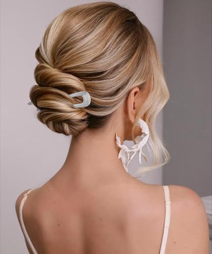 Chanaco French Hair Pins for Women Gold Silver Updo Hair Accessories U Shaped Hair Pins for Buns Twist Hairpin for Styling...