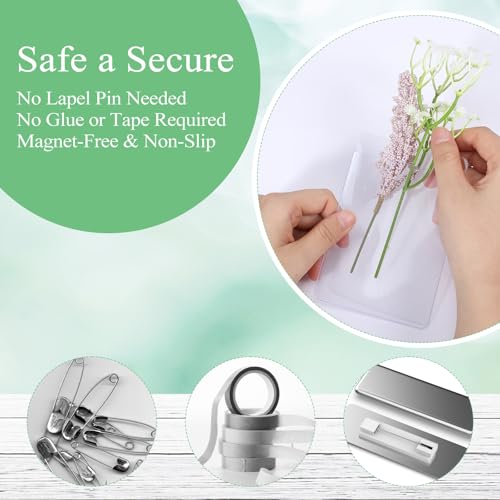 Elegaperma 10pcs Pocket Boutonniere Plastic Sleeve,Boutonnieres Pocket Insert,Boutonniere Holder,Clear Square Flower Sleev...