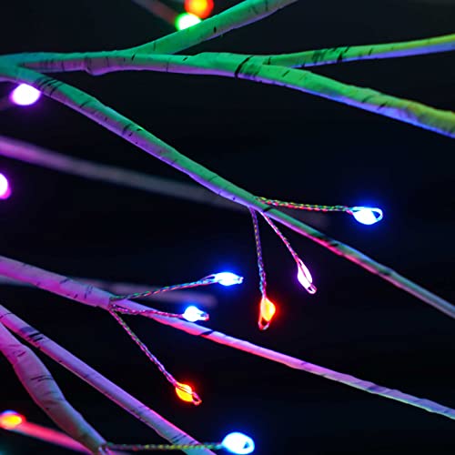 AOLTNRC 2ft Pre-lit Birch Tree with 72 LED Lights & Remote - RGB Color Changing Fairy Spirit Twinkling Tree for Christmas ...