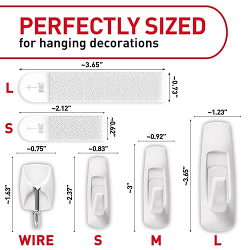 Command General Purpose Variety Kit, Various Sized Hooks, Wire Hooks, and Picture Hanging Strips to Hang Up to 19 Items, O...
