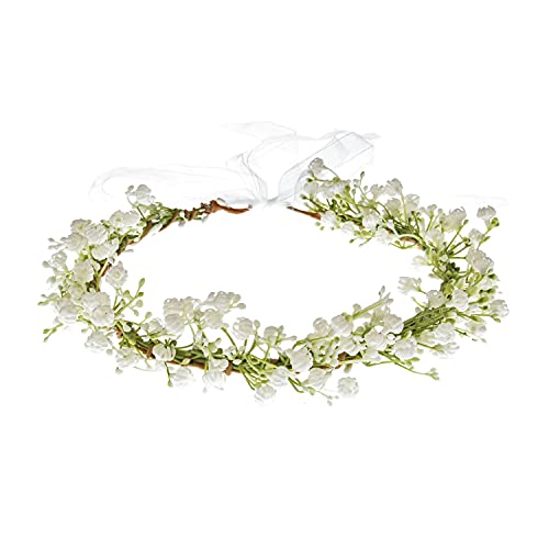 Yili Maizi Girl Flower Crown Floral Crown Women Floral Headband Flower Headpiece Wedding Party Wreath Hair Accessories