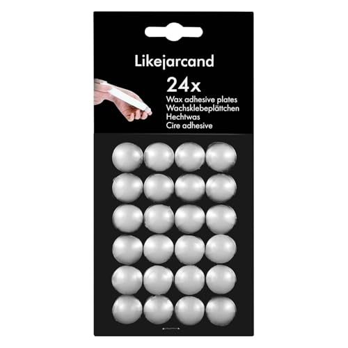 24 Dots White Taper Candle Holders Adhesive candl Grips Small Candle Accessories Inserts-Adhesive, Accessori Candles Wax S...