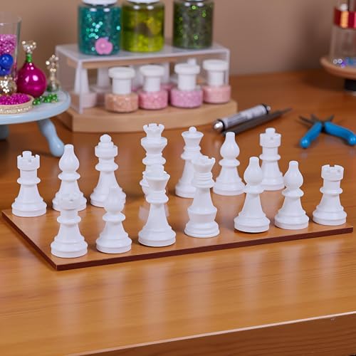 1 Set Chess Mold for Resin Silicone Chess Resin Mold Chess Crystal Epoxy Casting for Making Birthday,Jewelry Casting Supplies