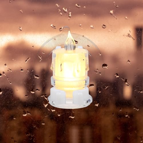 STOBAZA Electronic Candle Suction Cup Accessories 12 Pcs Strong Hold Window Candle Holders for Led Flameless Candles Perfe...