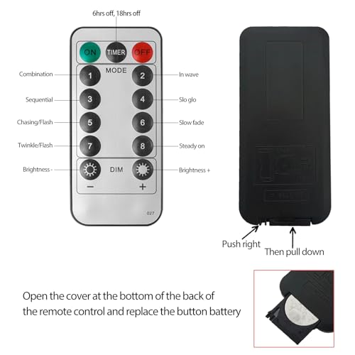 Filltown Christmas Lights Battery Operated, 33Ft 100 LED Warm White Xmas Lights with Auto Timer & 8 Modes, Shatterproof Wa...