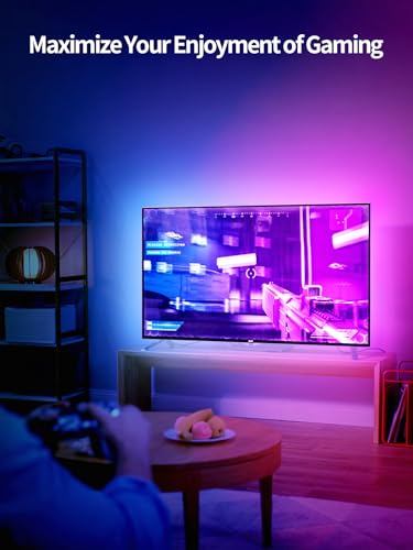 KANTUTOE LED Lights for TV, 23ft Backlights for 75-100in TV, RGB Backlight with Music Sync Bluetooth APP and Remote Contro...