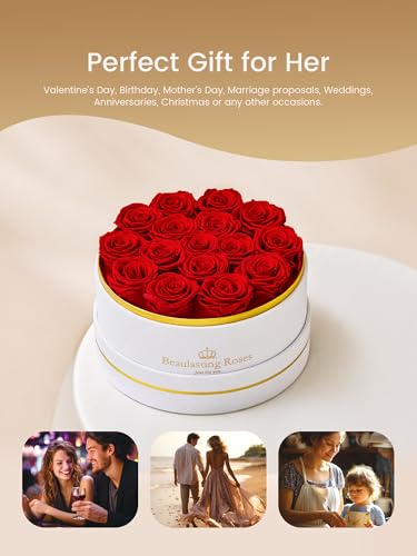 Preserved Roses Forever Flowers Real Roses in a Box Mother's Day Birthday Flowers for Her Mom Women Wife Valentine's Day, ...