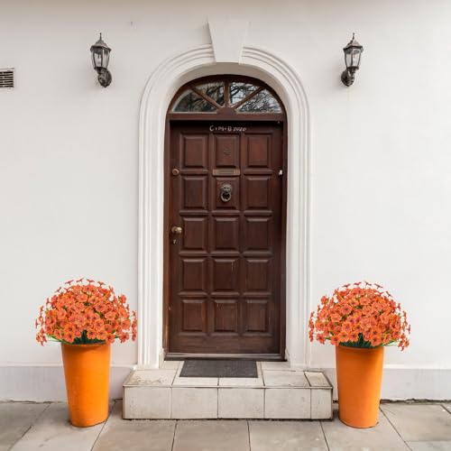 TYISWY 21 Bundles Outdoor Artificial Flowers UV Resistant Fake Silk Flowers No Fade Faux Plastic Plants Garden Porch Windo...