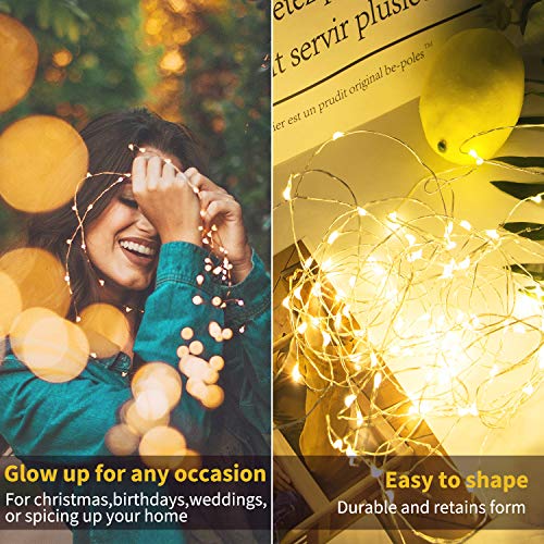 Brightown 12 Pack Multi Color Led Fairy Lights Battery Operated String Lights Waterproof Silver Wire 7 Feet 20 Led Firefly...