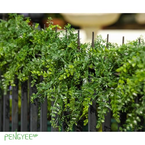 PENGYEE 6 Pack 5.57ft Artificial Greenery Garland for Table, Leaf Garland for Room Decor, Fern Garlands for Decoration, Fa...