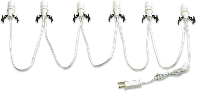 Department 56 Village Collection Accessories Six Socket Light Set, 108 Inch, White