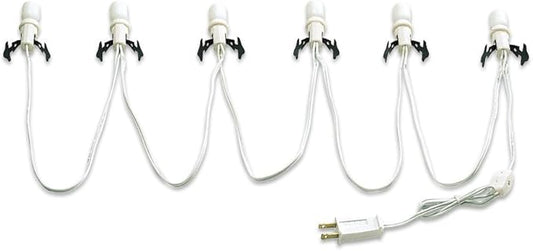 Department 56 Village Collection Accessories Six Socket Light Set, 108 Inch, White