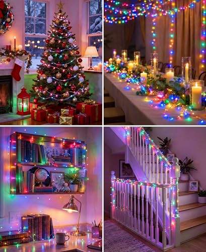 Fairdeer Plug-in Fairy Lights, 66 Ft 200 LED String Light with Remote, 8 Modes, Timer and Dimming Twinkle Lights for Indoo...