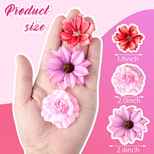 Hoteam 100 Pcs 100 Pcs Spring Assorted Small Flower Decorative Fake Flower Heads Bulk Silk Artificial DIY Faux Mini Daisy ...