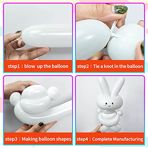 100Pcs clear 260 Balloons Clear Long Skinny Latex Balloon for Animal Ballons, Premium Quality Balloons for Beginners Baloo...
