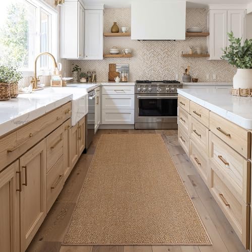 CHAMPLANT Runners Area Rug for Hallways 2x6 Feet Brown Washable Kitchen Runner Non Slip Hall Runners Entryway Runner Rugs ...