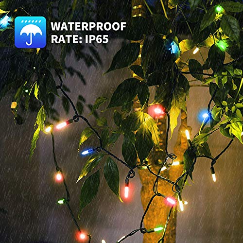 Green Convenience Christmas Lights 33ft 100 LED Battery String Lights with Timer Memory Function USB or Battery Powered Wa...