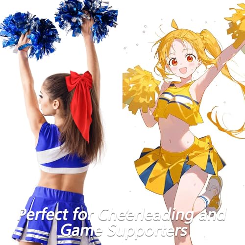 Velscrun Hair Bows for Women Girls Red Silky Satin Large Coquette Hair Bow Oversized Hair Ribbons Big Hair Bows Clip Long ...