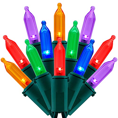 SWEET SHINE 200 Count Multicolor LED Christmas Lights, 66 ft Green Wire UL Certified Commercial Grade Holiday String Light...