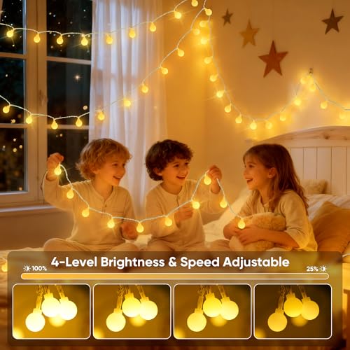 OMIKA 24 Colors Indoor String Lights with Remote, 16.5ft 50LED String Lights Bedroom USB Powered, Color Changing Christmas...