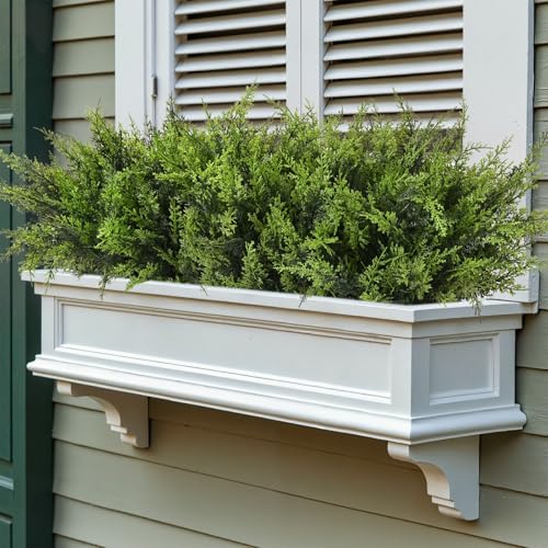 Waipfaru 24 Bundles Artificial Plants Outdoor， UV Resistant Artificial Plants，Fake Plants for Outdoor Christmas Porch Deco...