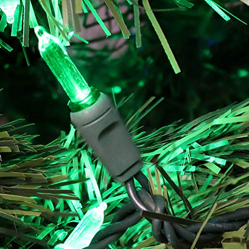 Sunnydaze 70-LED Outdoor Christmas Lights - Indoor or Outdoor String Lights - 23-Foot Lighted Length - M6 Smooth Style Bul...