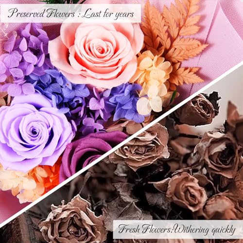 Forever Flower,Flower for Delivery,Roses Bouquet Lasting for 3 years,Birthday Flowers,Sympathy Flowers,Gifts for Her Women...